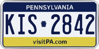 PA license plate KIS2842
