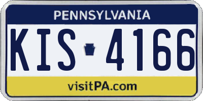 PA license plate KIS4166