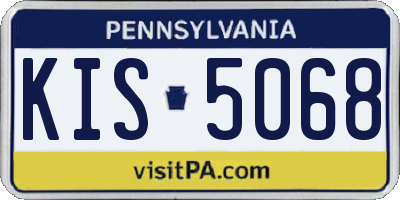 PA license plate KIS5068