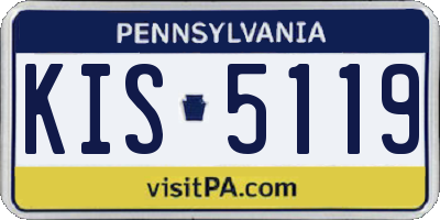 PA license plate KIS5119