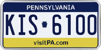 PA license plate KIS6100