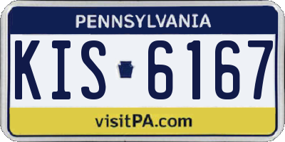 PA license plate KIS6167