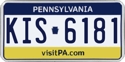 PA license plate KIS6181