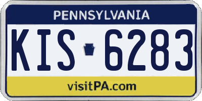 PA license plate KIS6283