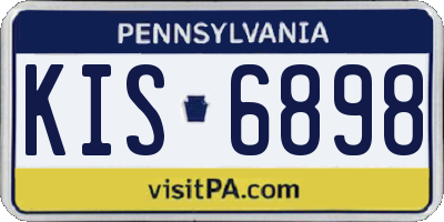 PA license plate KIS6898