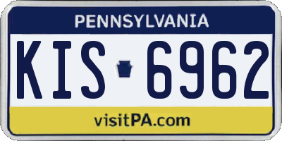 PA license plate KIS6962