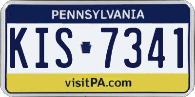 PA license plate KIS7341