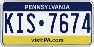 PA license plate KIS7674