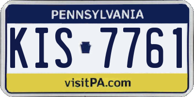 PA license plate KIS7761