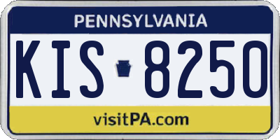 PA license plate KIS8250