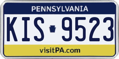 PA license plate KIS9523