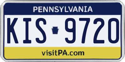 PA license plate KIS9720