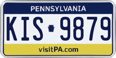 PA license plate KIS9879