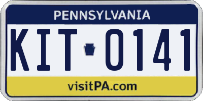 PA license plate KIT0141