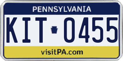 PA license plate KIT0455