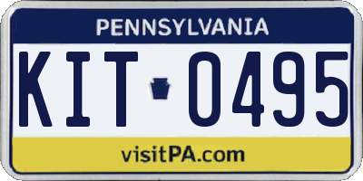 PA license plate KIT0495