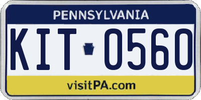 PA license plate KIT0560
