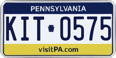 PA license plate KIT0575