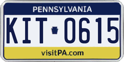 PA license plate KIT0615
