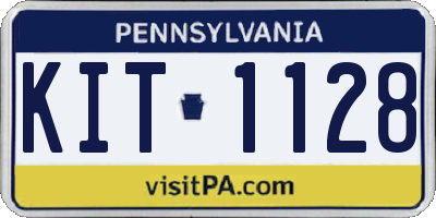 PA license plate KIT1128