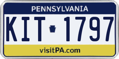 PA license plate KIT1797