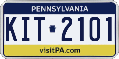 PA license plate KIT2101