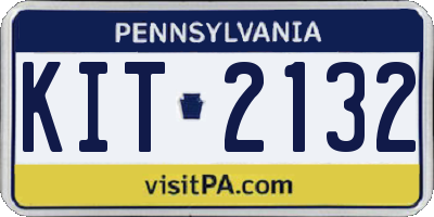PA license plate KIT2132