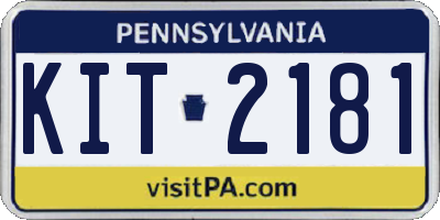 PA license plate KIT2181
