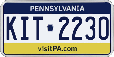 PA license plate KIT2230