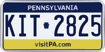 PA license plate KIT2825