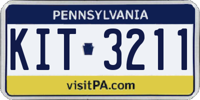 PA license plate KIT3211