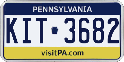 PA license plate KIT3682