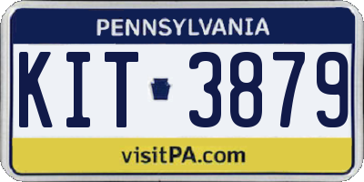 PA license plate KIT3879