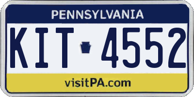 PA license plate KIT4552
