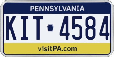 PA license plate KIT4584