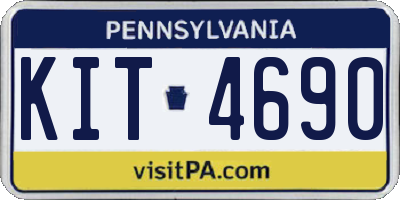 PA license plate KIT4690