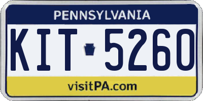 PA license plate KIT5260