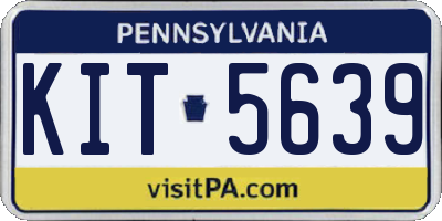 PA license plate KIT5639