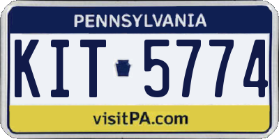 PA license plate KIT5774