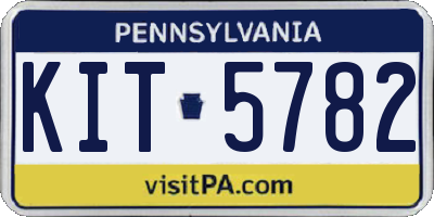PA license plate KIT5782
