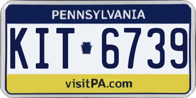 PA license plate KIT6739