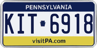 PA license plate KIT6918