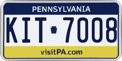 PA license plate KIT7008