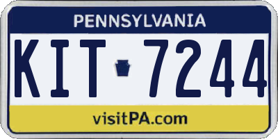 PA license plate KIT7244
