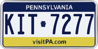 PA license plate KIT7277
