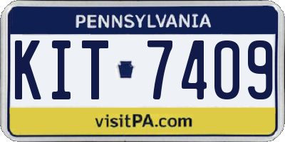 PA license plate KIT7409