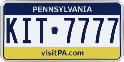 PA license plate KIT7777