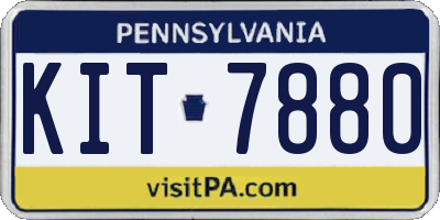 PA license plate KIT7880