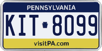 PA license plate KIT8099