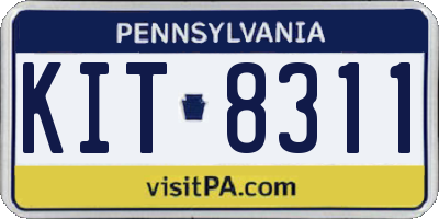 PA license plate KIT8311